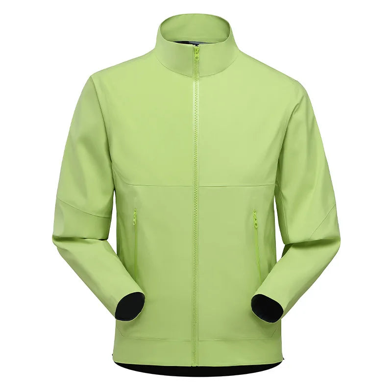 Outdoor Trendy Waterproof Windproof Stand-Up Collar Jacket for Men Women Raincoats Camping Mountaineering Main image