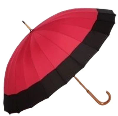 Japanese Products Outdoor  Umbrella 24 Ribs Windproof Creative Parasols Red