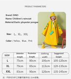 Little Dinosaur Cloak Children's Raincoat Kindergarten Elementary School Baby Cartoon Poncho