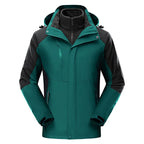 Waterproof Ski Jacket 3-in-1 Windbreaker Winter Coat Fleece Inner for Rain Snow