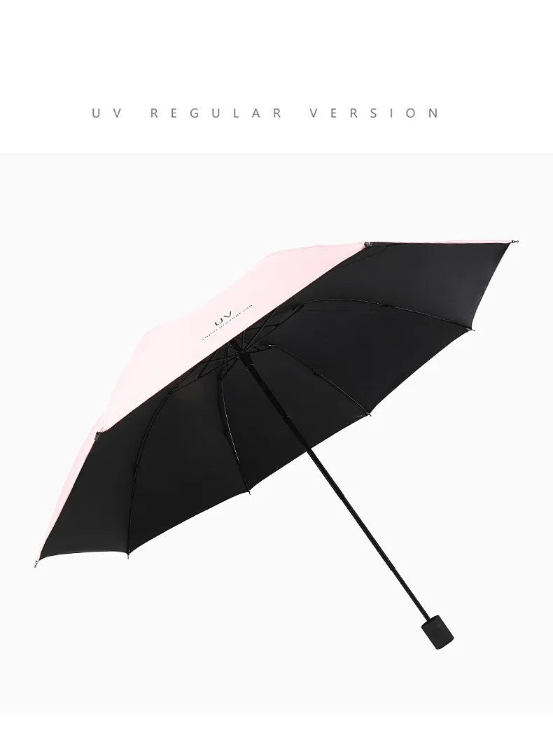 Wholesale Sun Umbrella Triple Folding Umbrella Promotion Advertising Umbrella Custom LOGO for Girl and Lady