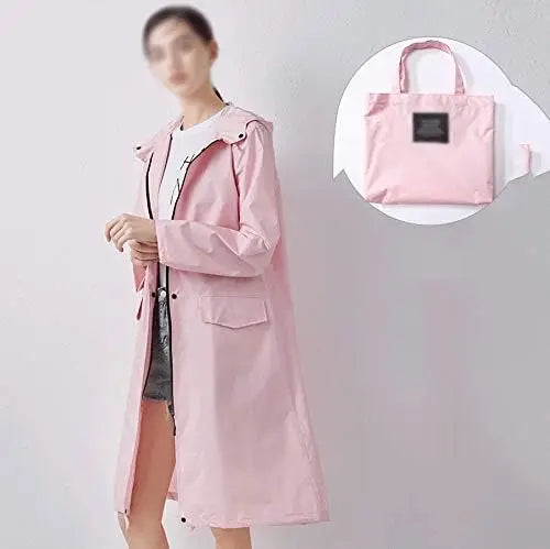 Girls' Modern Design Knee-Length Raincoat Jacket PVC PU Waterproof Poncho Hood Weatherproof Fashionable Outdoor Travel XXXL