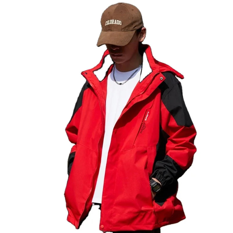 Customizable Winter Jacket for Men Women Sports Windproof Softshell Liner Detachable Hood PU Material Rain Resistant Apparels Main image
