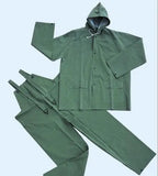 Factory Customizable Men's Rain Gear Waterproof Windproof PVC Work Suit Safety Jacket Bib Pants Outdoor Activities Hiking Travel