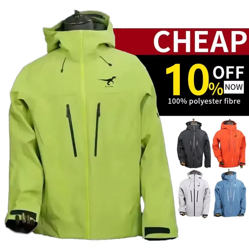 Custom Logo Unisex Polyester Soft Shell Raincoat Jacket Waterproof Windproof Outdoor Hiking Uniform Windbreaker Jacket Main image