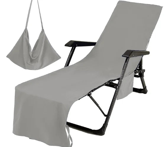 Superfine Fiber Beach Chair Cover With Quick-Drying Beach Towel Pattern Hotel and Living Room Suitable Exterior Use Recliner