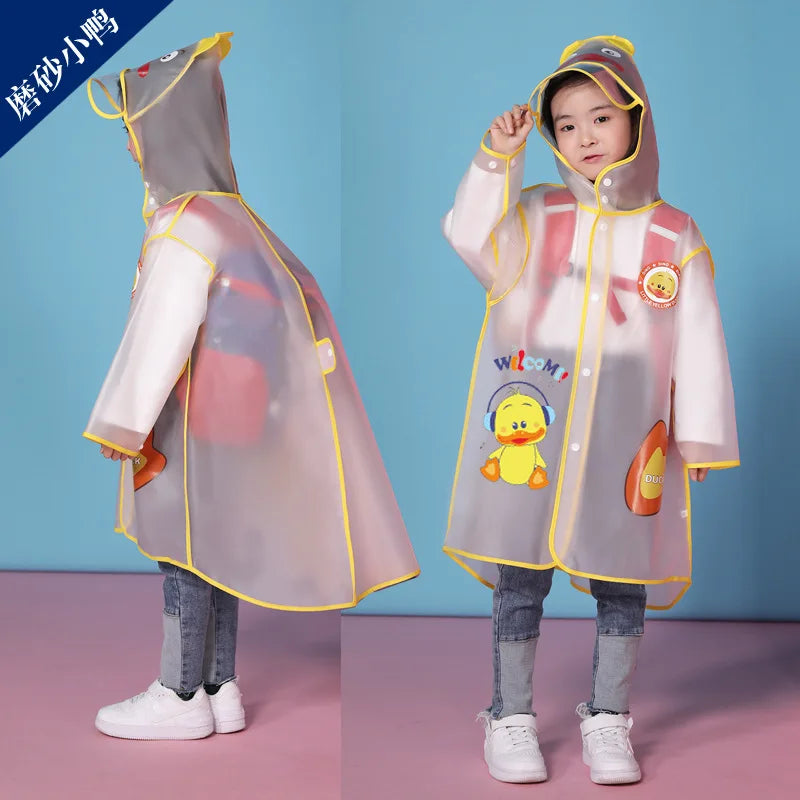 High Quality Kids Waterproof EVA Poncho Raincoat Eco Friendly Cartoon Print Student School Children Rain Coat
