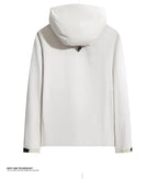 Men's Insulated Windbreaker  Rain Shell Jacket Waterproof Lightweight Softshell Hooded With PVC for Hiking