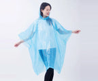 Custom Portable Clear Plastic Poncho for Adults Rain Jacket With Hoods Sleeves for Women Men for Hiking New Condition Made EVA