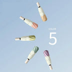 Korean Japanese Ins Small Fresh Ladies Umbrella Three Folding Customized Logo Two Color Stitching Plastic Handle Business 6K