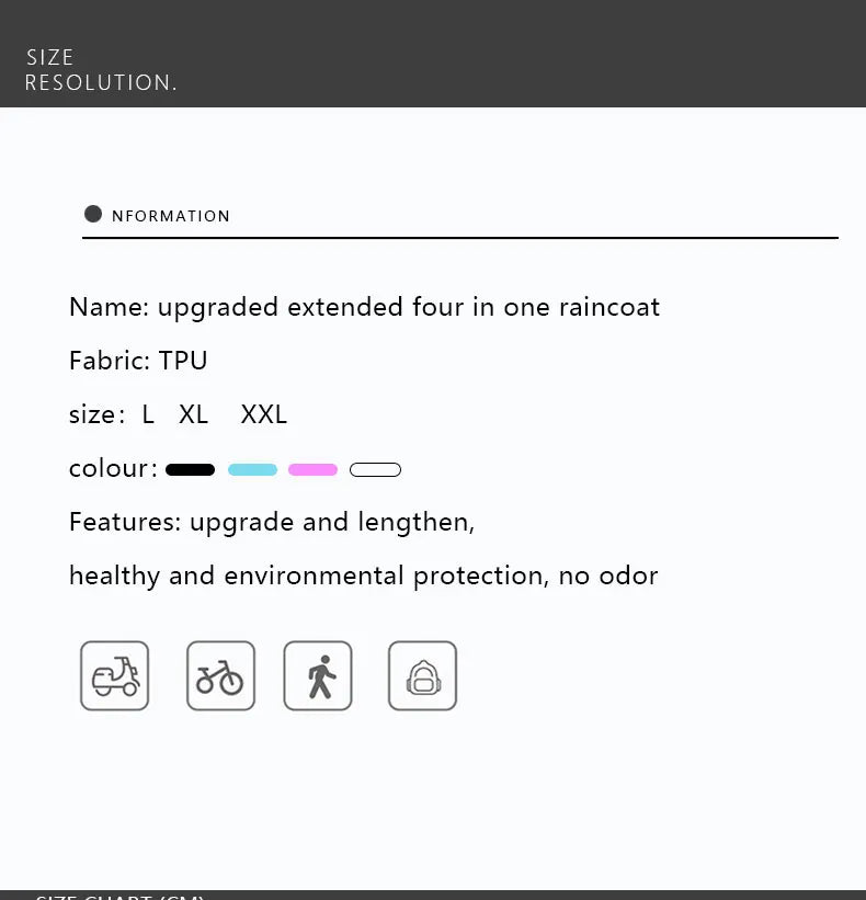 New Style TPU Healthy Soft Reusable Adult Trench Rain Wear  Impermeables Para Lluvia for Women Men Outdoors Hiking Travel