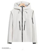 Men's Insulated Windbreaker  Rain Shell Jacket Waterproof Lightweight Softshell Hooded With PVC for Hiking