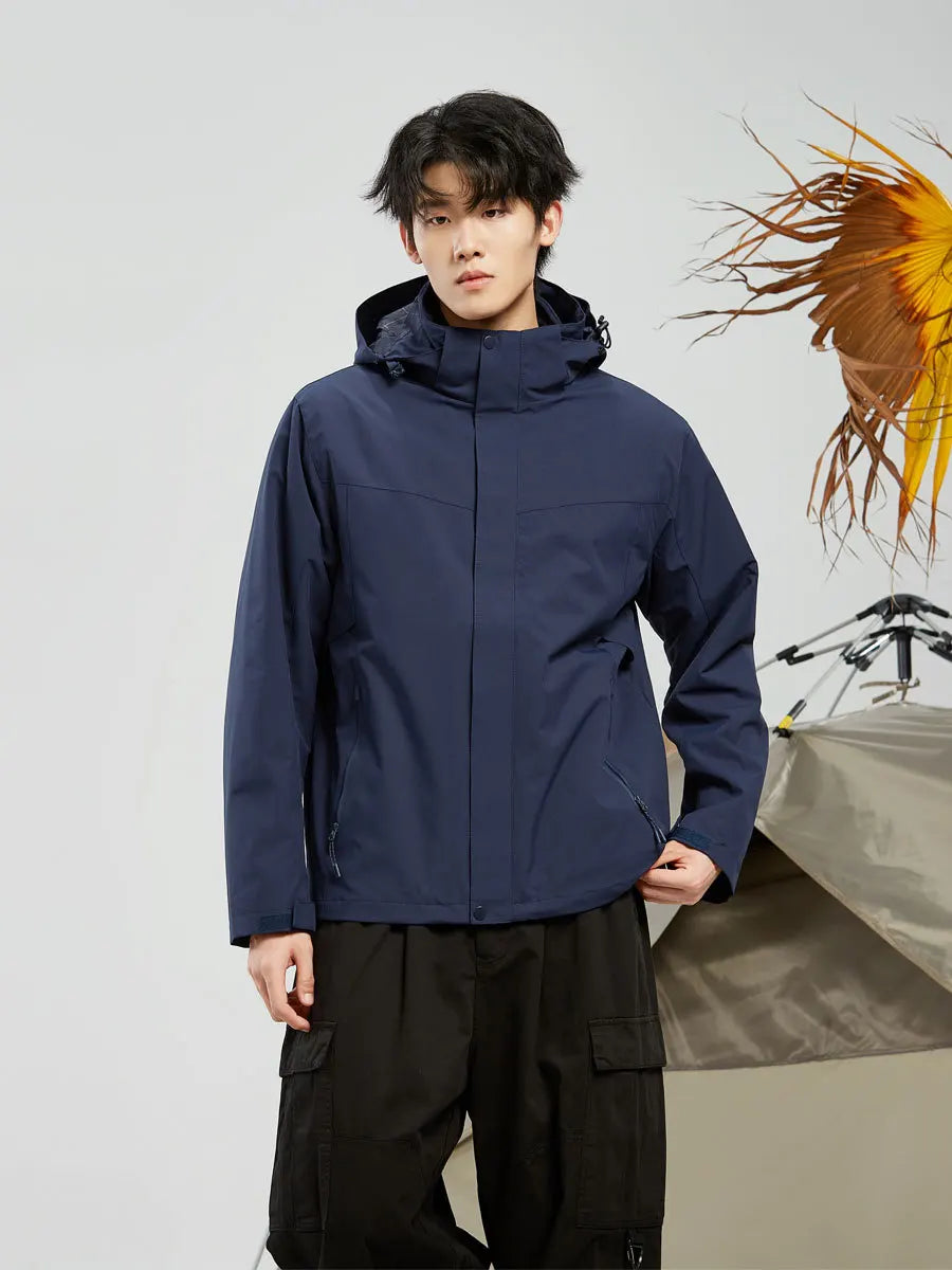 DuPont  3 in 1 Storm Jacket Men's Jacket Women's Waterproof Jacket Warm Outdoor Work Clothes Custom logo Rain Coat