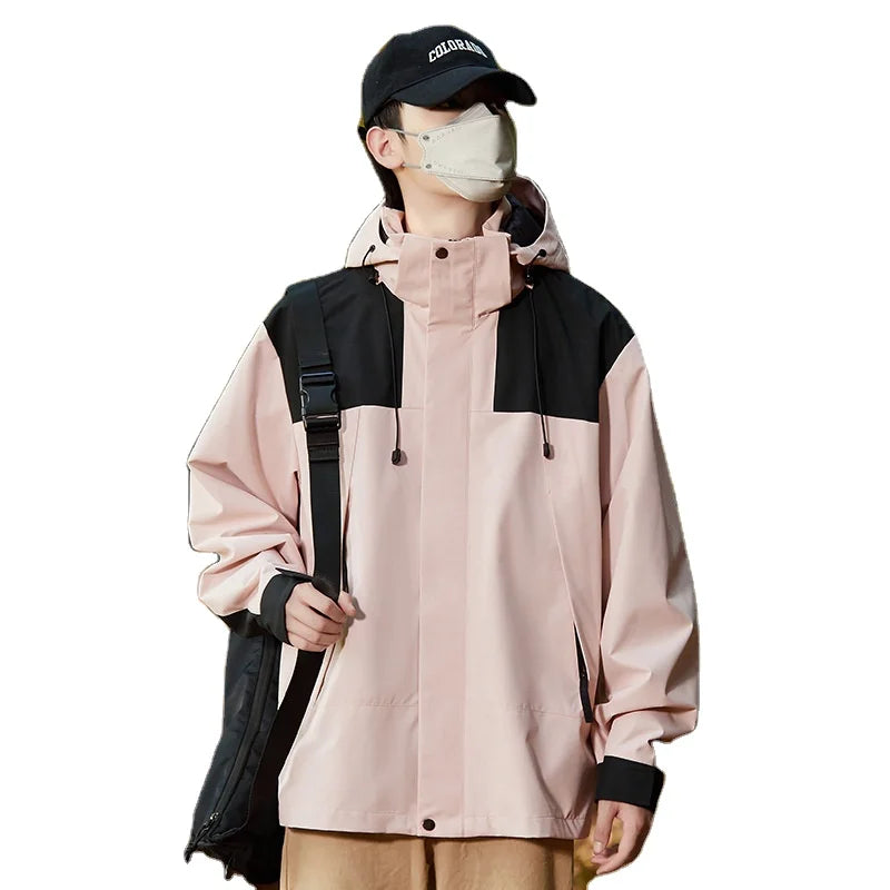 New Arrival Fashionable Hooded Rain Jacket Waterproof Polyester and PU Material for Hiking and Traveling Couple Raincoat Main image