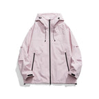 Outdoor Raincoat Windproof Shell Jacket Waterproof Zipper Gender-neutral Trendy Mountaineering Hooded Jacket