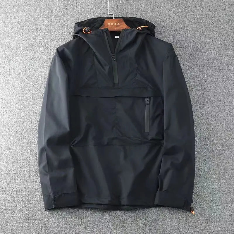 Men's Lightweight Waterproof Rain Jacket Modern Windbreaker Hood Walking Running Travel Hiking High Quality Outdoor Raincoat