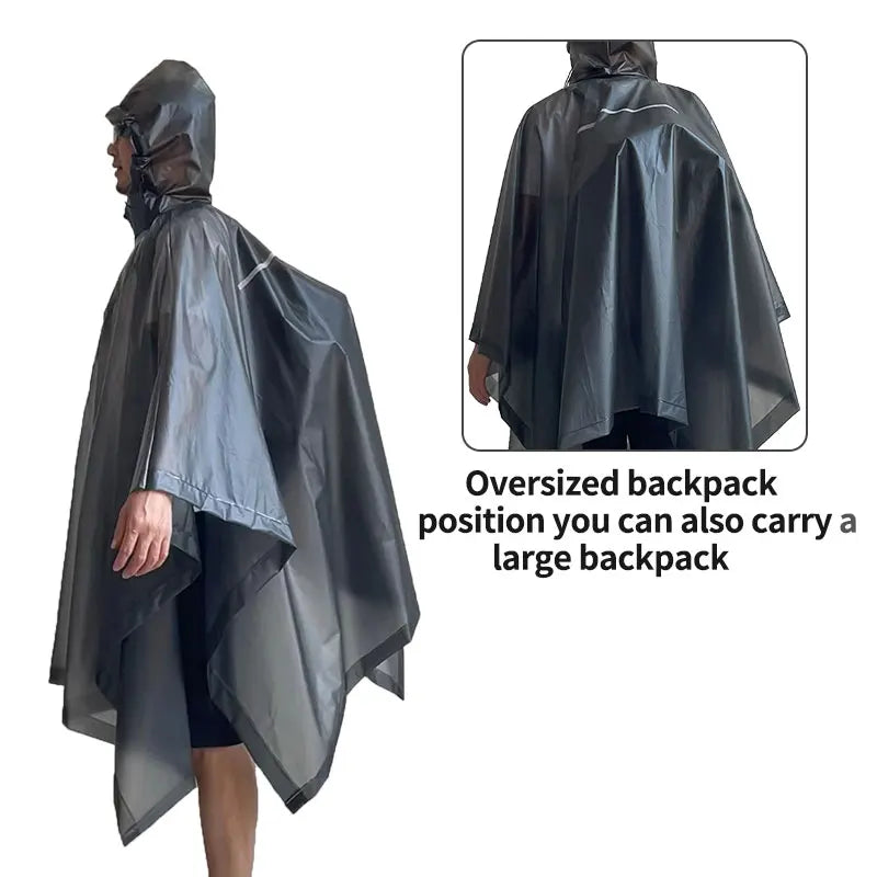 High Quality EVA Reflective Hoodie Raincoat Factory Wholesale Lightweight and Waterproof for Boys for Rain Travel & Hiking