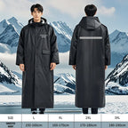 Adult Double Layer Raincoat With Warm Velvet Lining Logo Hooded Waterproof Reflection Tape Outdoor Travel Riding Rain Boys Girls