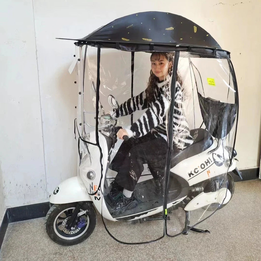 Curtain, Mobility Scooter Sunshade R Transparent Universal Electric Cycling Camping Umbrellas Pongee Leisure Motorcycle Umbrella
