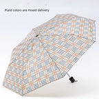 Wholesale Promotional 3 Folding Umbrella Lightweight Custom Logo Printing Wholesale Cheap Mini Umbrella Plaid Cloth