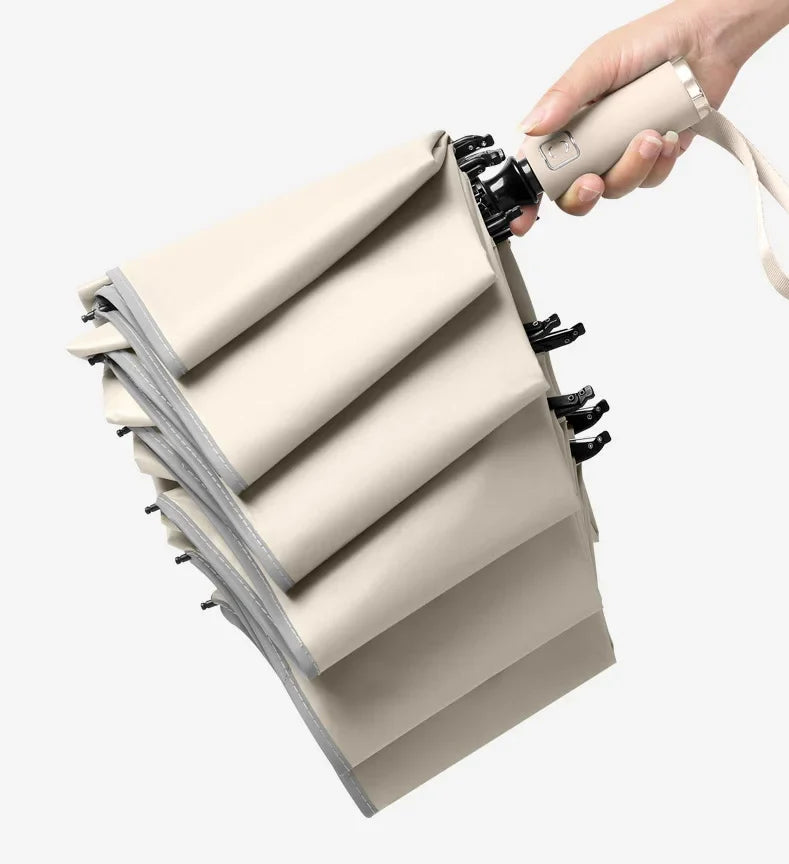 Men's Windproof Reverse Folding Automatic Umbrella Strong Double-Layer Inverted Rain Umbrella for Travel for Women Main image