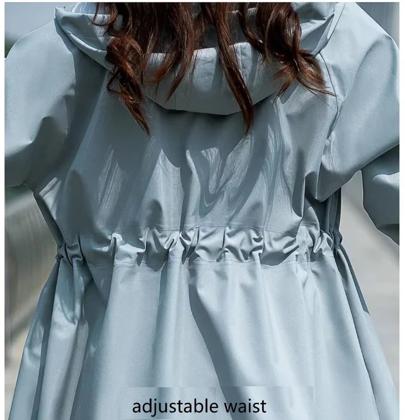 Fashionable Customizable Polyester Raincoat for Adults Waterproof Clothing With Logo Long Rain Poncho Hiking Outdoor Activities