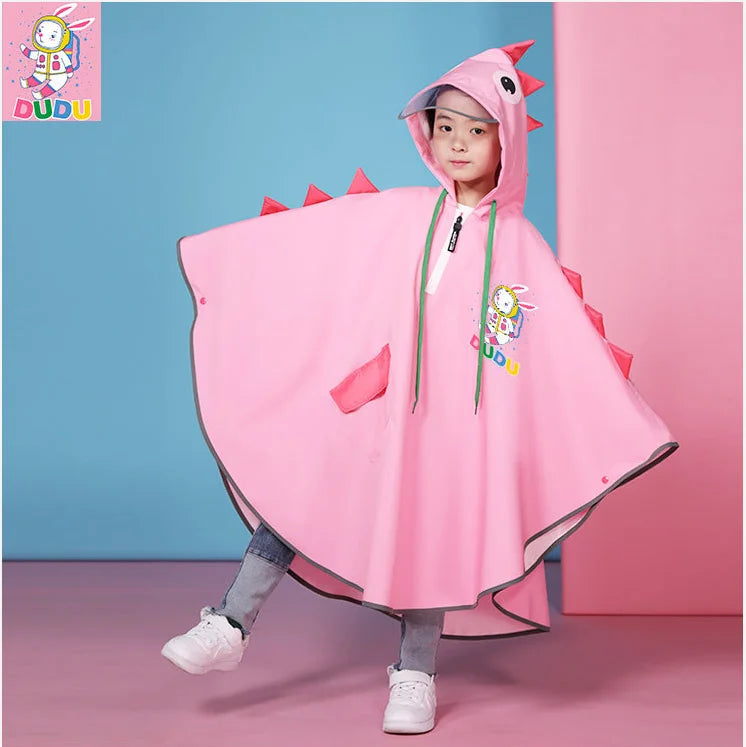 Little Dinosaur Cloak Children's Raincoat Kindergarten Elementary School Baby Cartoon Poncho Secondary image