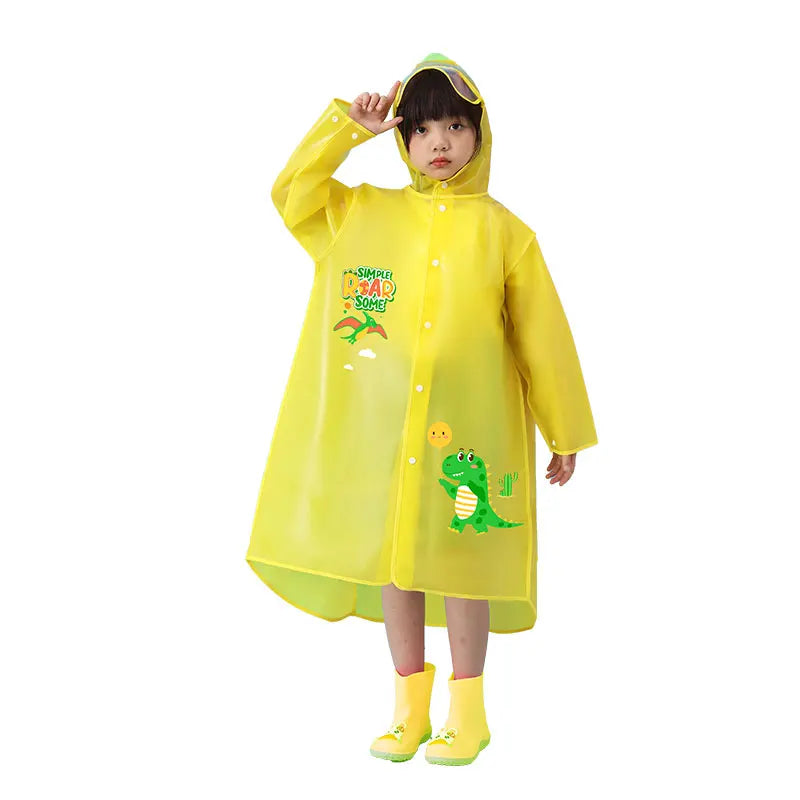New Style High Quality Waterproof Raincoat for Kids Factory Supply Healthy Portable Cartoon Printing Reusable