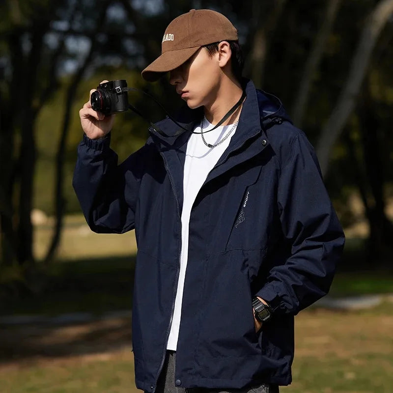 Customizable Winter Jacket for Men Women Sports Windproof Softshell Liner Detachable Hood PU Material Rain Resistant Apparels