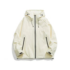Outdoor Raincoat Windproof Shell Jacket Waterproof Zipper Gender-neutral Trendy Mountaineering Hooded Jacket