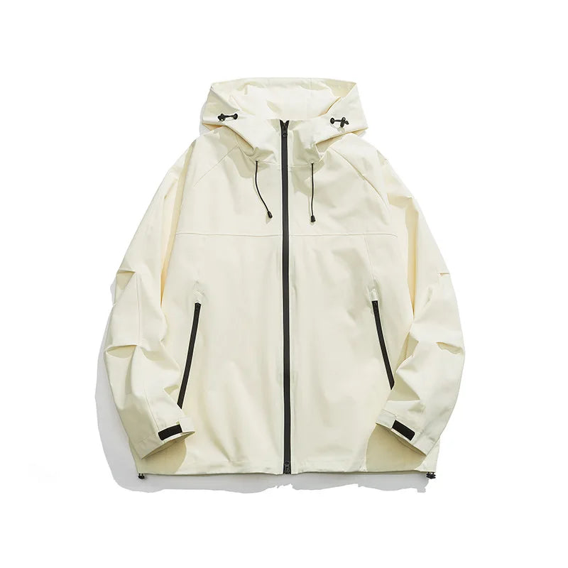 Outdoor Raincoat Windproof Shell Jacket Waterproof Zipper Gender-neutral Trendy Mountaineering Hooded Jacket Main image