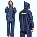 PVC Split Reusable Rain Coat With Pants Waterproof Fishing Rain Gear Motorcycle Suit Logo Decorated for Hiking With One Pocket