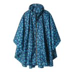 Women's Disposable Waterproof Rain Poncho Jacket Hood Blue Yellow Flower Style Polyester PU Includes Pockets Motorcycling