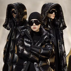 Men's Women's Couple Style High-Fan Black Gold Jacket New National Standard 90 White Duck Down Thickened Version for Adults