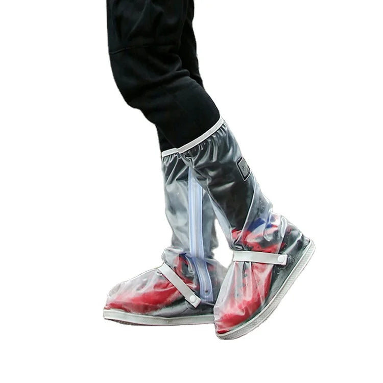 High Top PVC Rain-proof Waterproof Shoes Essential Rain Gear Protective Rain Boot Shoe Cover for Wet Environments Main image