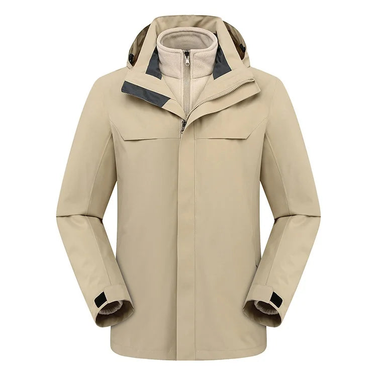 High End Outdoor Assault Suit Men Women Two-piece Set Three in One With Thick Fleece Warm Jacket Mountaineering Cloth Raincoat