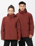 High End Outdoor Assault Suit Men Women Two-piece Set Three in One With Thick Fleece Warm Jacket Mountaineering Cloth Raincoat