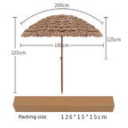 Bohemia Style Beach Umbrella 9 Feet Outdoor Beach Hawaii Tiki Grass Sun Umbrella Parasol