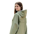 Women's Fashion Windbreaker Jacket Long-Style Thickened EVA Raincoat With Large Brim Waterproof Rainwear Explosion-Proof