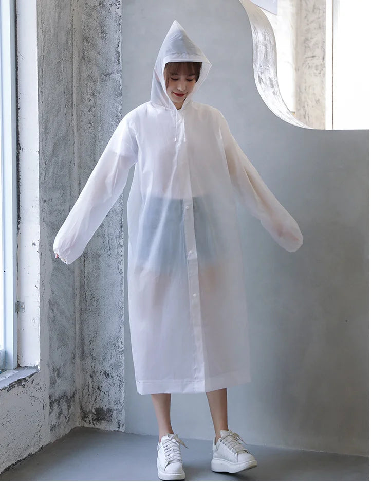 High Quality PEVA Adult Rain Poncho Factory-Price Waterproof Adult Rainwear Work Travel Hiking Custom Logo Outdoor Activities