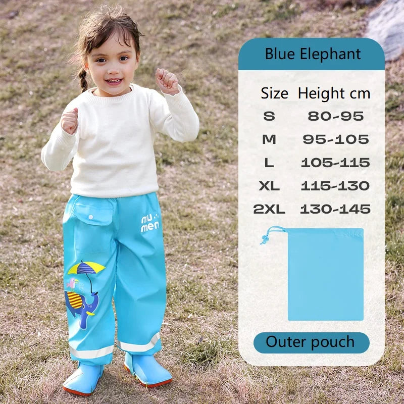 Unisex Children's Dinosaur Print Raincoat and Pants Waterproof Plastic Durable for Camping and Fishing With Custom Logo