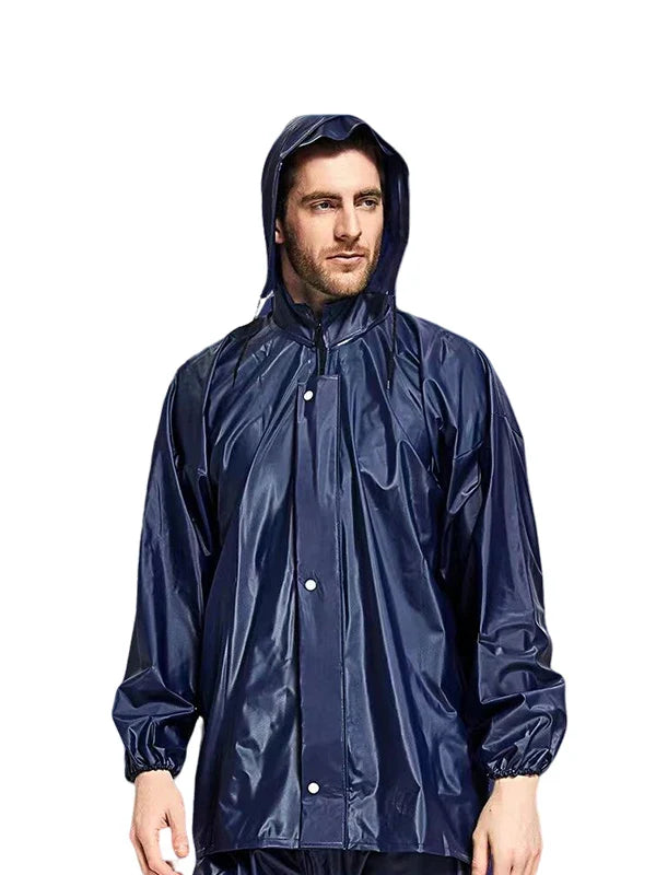 Factory Supply Customized Rain Suit for Men and Women Waterproof Rain Jacket With One Pocket for Traveling and Climbing