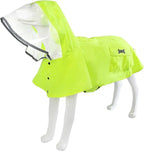 Adjustable Yellow Dog Raincoat Poncho Hoodie Waterproof Pet Rain Jacket Reflective High Logo Decoration Leash Hole Travel Work