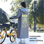 EVA Fashionable Long Thick Printed Raincoat for Men and Women's Portable Outdoor Hiking High-end Raincoat