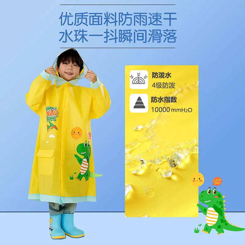 Hot Selling Modern Cartoon EVA Custom Raincoat for Students Fashionable Waterproof Poncho for Children's Outdoor Activities