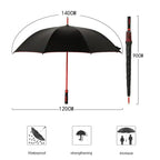 High-End Windproof Fabric Golf Umbrella Double Layer Unique Colors Travel Business Promotion Advertise Straight Rain Umbrella