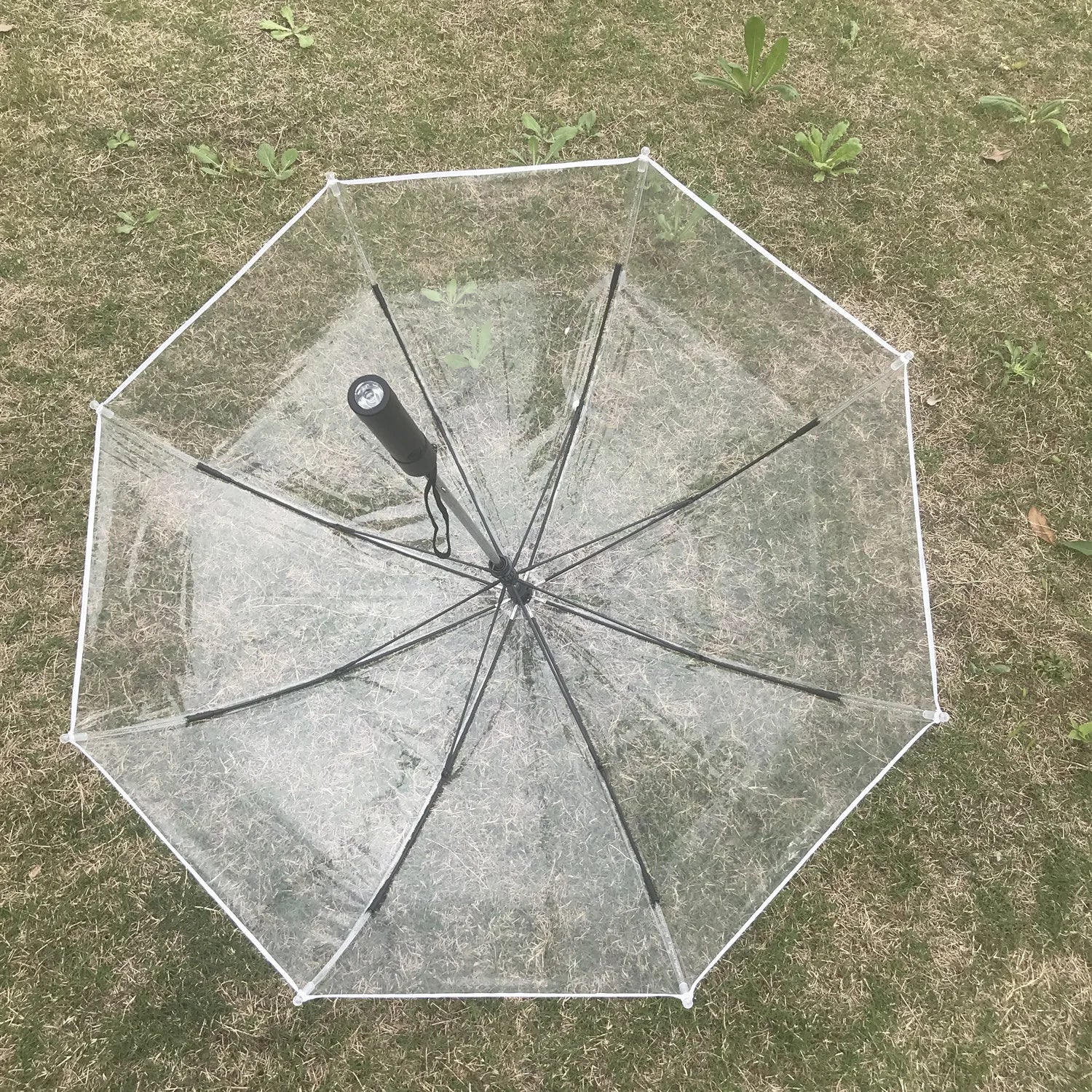 Glowing Flash Umbrella LED Waterproof Transparent Straight Pole Umbrella for Sunny Secondary image