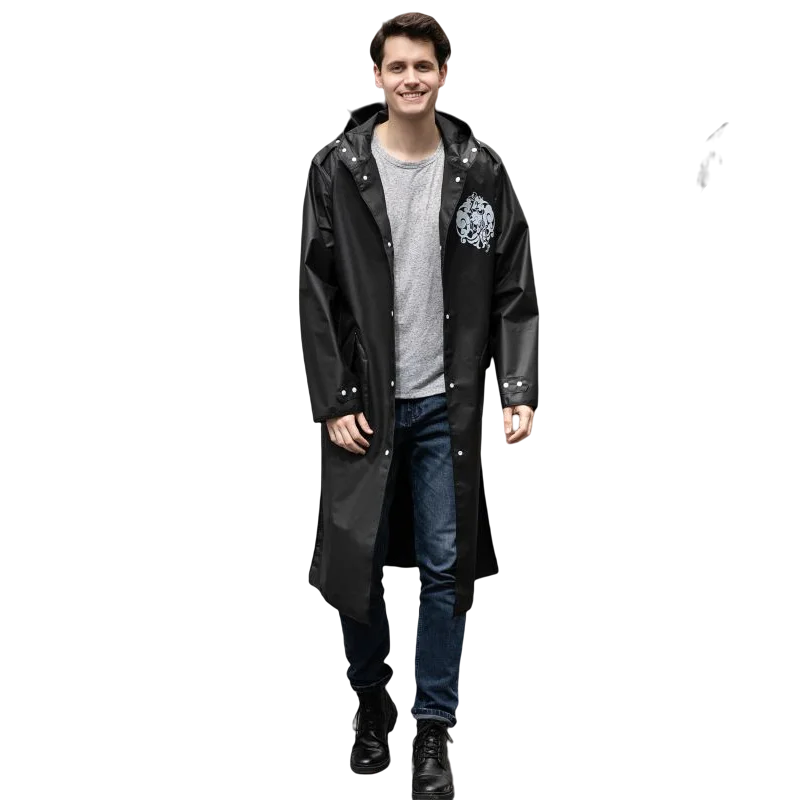 Customized Hot Sale Fashion Factory Supply Waterproof  Adult Raincoats for Women Poncho Bicycle Long Raincoats Jacket Bike Rain Secondary image