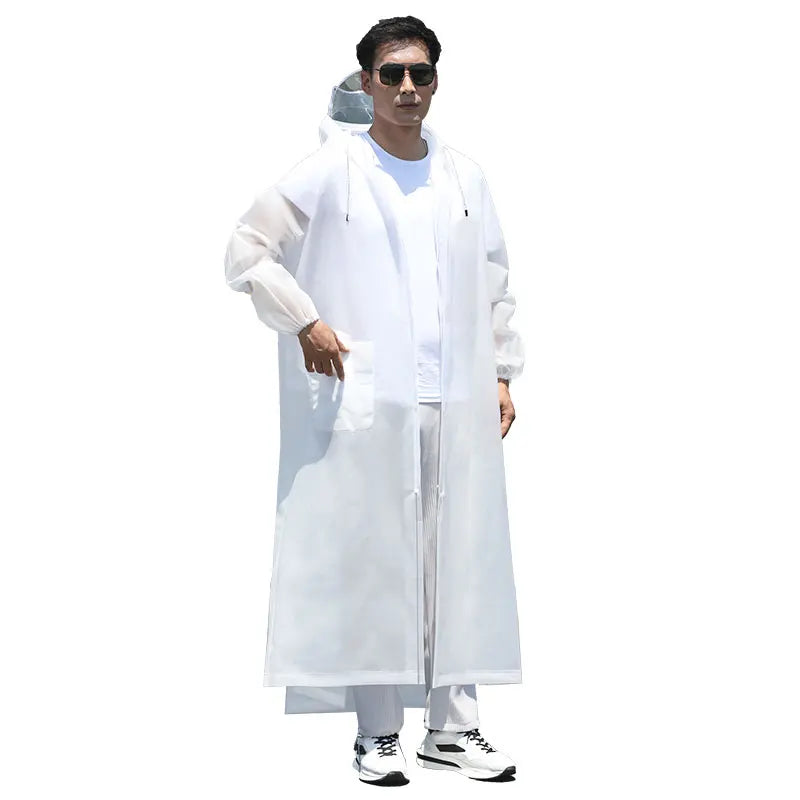 EVA Waterproof Rain Poncho Women Men High Durable Reusable Raincoat Hood Environmentally Protected Customizable Logo Hiking Main image