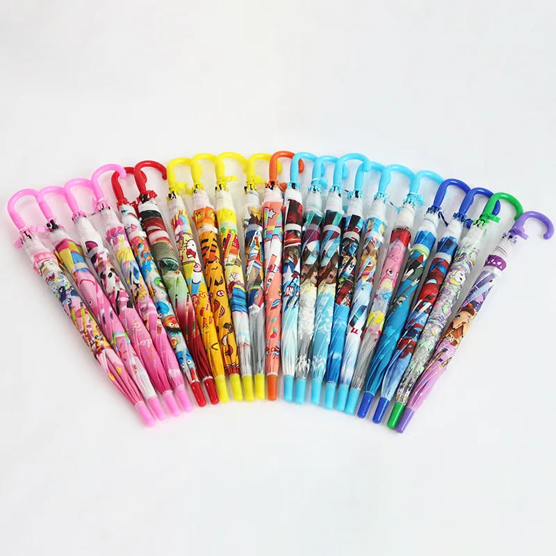 New Printing Kids Transparent Umbrella Cute Creative Cartoon Anime Advertising Umbrella Customized logo